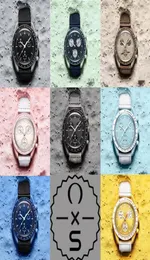 ムーンバイオセラミックプラネットムーンメンズウォッチフル機能Quarz Chronograph Watch Mission to Mercury 42mm Nylon Luxury Watch Saturn Wristwatches 20236541273