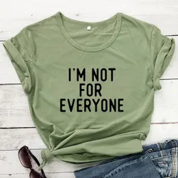 Damen-T-Shirts „I'm Not For Everyone“-T-Shirt, lässig, Unisex, Hipster, Grunge-T-Shirt, sarkastisch, introvertiert, T-Shirts, Tops, Outfits