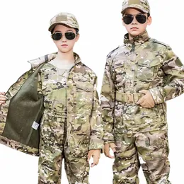 Boy Scout Inverno Crianças Terno Roupas Crianças Engrossar Quente Camoue Jaquetas Calças Uniforme Tático para Meninos Meninas Outwear Casaco h0Ag #