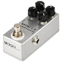 Guitarra moskyaudio pedal de efeito guitarra baixo compressor pedal mini c4 compressor true bypass girar sustentar ataque peças guitarra