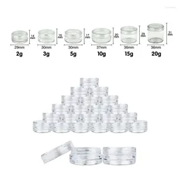 Storage Bottles 5 Pack Refillable For Travel Small Round Vials Makeup And Skincare 2ml/3ml/5ml Capacity