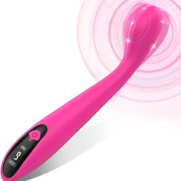 Display LCD schermo clitorideo punto G 9 frequenze bastone vibrante femminile simulato silenzioso masturbatore orgasmico giocattolo del sesso per adulti