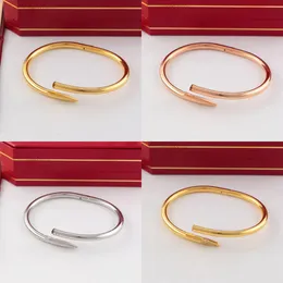 nail bracelet gold bangle designer jewelry woman rise gold silver bracelets for women mens bangles luxury jewelrys fashion brand for wedding party gift