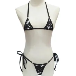 Set di reggiseni Designer all'ingrosso Dancewear esotico Pole Stripper Abiti Abiti Bikini sexy Strass Lingerie Donna