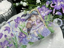 Confezione regalo Nastro PET Washi Vintage Iris Witch Girl per la creazione di cartoline, decorazioni, adesivi per piani di scrapbooking fai da te