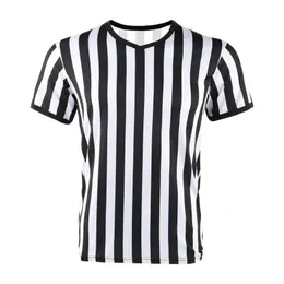 Uniforme de árbitro de futebol camiseta listra respirável voleibol deformação resistência futebol basquete roupas 240318