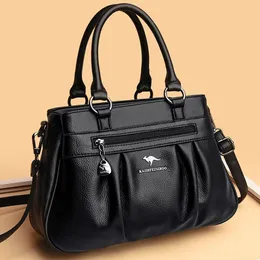 Luxury Handbags Women Bags Designer 3 Layers Leather Hand Big Capacity Tote Bag for Vintage Tophandle Shoulder 240322