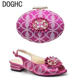 Casual Shoes Africa Shoe And Bags Set Decorated With Rhinestone Italian Matching For Wedding Plus Size Luxury