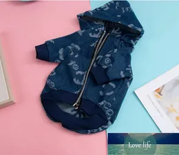 Abbigliamento per cani in denim Marchio di alta moda Autunno Inverno Cappotto per animali Giacca per cani Jarre Aero Bull Schnauzer