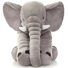 4060 cm Sleeping Sleeping Plush Elephant Schled Animal Plush Soft Pillow Kid Toy Children Room Decoration