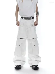 Mäns kostymer 27-46 2024 Herrkläder Yamamoto Style Multipla fickor Överaller Casual Pants Byxor Lovers Plus Size Costumes