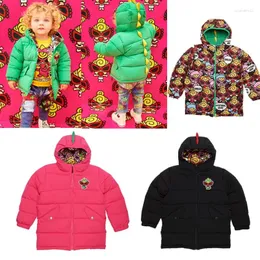 Down Coat Winter 2024 Boys Girls Jackets Kids Kid Clothes Girl Enfant Fille Pattern Pacifier Both Sides To Wear