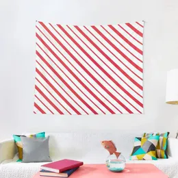 المشابك الرجعية Red White Christmas Stripes سلس نمط النسيج الديكور الجمالية ديكورات ديكورات معلقة