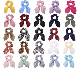 Moda floral impresso cabelo scrunchies fita longa para mulheres meninas titular rabo de cavalo elástico cachecol acessórios headwear8235851