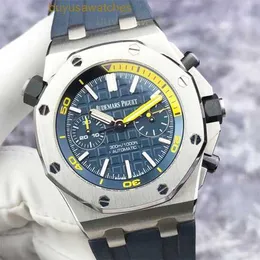 AP Wrist Watch Wristwatch Royal Oak Offshore Series 26703ST Mens Watch Blue Dial Yellow Diving Ring 42mm Automatic Mechanical Watch