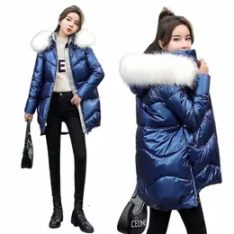 nuova giacca invernale Parka Donna Piumino lucido Cott Giacca con cappuccio Parka Caldo femminile Cott Giacca imbottita Capispalla casual P985 67KY #