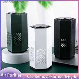 Luftrenare Ny YouPin Car Air Purifier Negative Ion Accessories Cleaner USB Portable Freshen Home Ta bort Formaldehyd Generatory240329