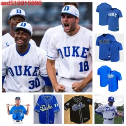 DUKE BLUE DEVILS 40 Tyler Albright 35 David Boisvert 46 Caleb McRoy baseball jersey 15 Collin Bosley-Smith 49 Owen Proksch 36 Jimmy Romano Custom stitched