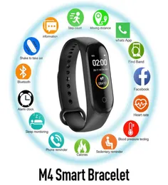 M4 relógio inteligente smartband esporte rastreador de fitness pulseiras inteligentes pressão arterial real monitor freqüência cardíaca à prova dwaterproof água smartwatch vs m32638756