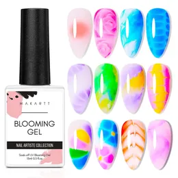 Makartt Clear Blooming Gel 15ml UV LED Soak Off Nail Art Polish for Spreading Effect Marble Nail Polish Gel Paint Nail Designs 240321