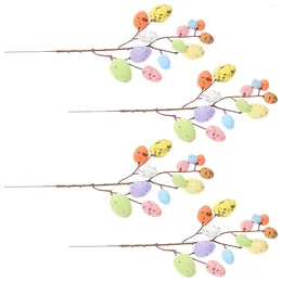 Vases 4pcs Artificial Egg Stems Easter Party Decoration Novelty Tree Branches