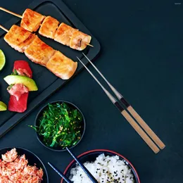 Küchenspeichertabelle Sashimi -Essstäbchen Fahrtware Sushi Food Edelstahlspitze Kopf
