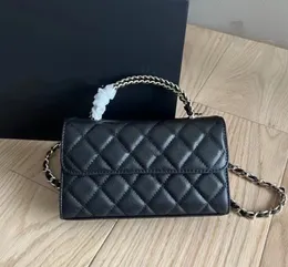 Designer Genuine Leather Shoulder Bags Plaid Chain Cow Leather Purses And Handbags Ladies Small Handbag Party Evening Wallets Luxury Brand High Quality 2664