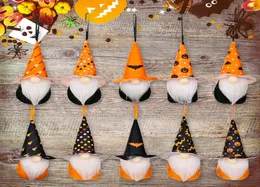 Cadılar Bayramı Dekorasyon Asma Gnome Party Süsler Peluş Rudolph Noktalı Şapka Yüzsüz Bebek Kolye W007785873090