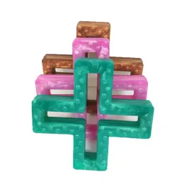 Silikon Cross Teether TingeThing Pendant BPA Gratis säkra sjuksköterskpärlor Swiss Geometric Cross Chewable Jewelry Sensory Toy 11 LL