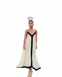 Ueteey Traf Bretella Dr Colore Corrispondenza Casual Dres Donna 2023 Lg Nuovo Invitato al matrimonio Elegante Zevity Formale Dres Robe Y2NH #