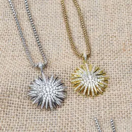 Collane con ciondolo Designer Donna Collana Uomo Lusso Amet Girasole Fl Diamond Star Marca Retro Classic Coppia Accessori Drop Delive Dh6Je