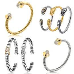 2024 David Series Yaman Charm Armband för män Kvinnor Retro Style Twisted Cuff Bangle Armelets Hook Wire Designer Dy Jewelry Utsökta smyckespresent