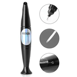 new 2024 Manicure DIY Nail Art Caulking Glue Pen Dual Use Multifunction Drilling Adhesive No Wash Point Drill Gel for Acrylic Manicure DIY