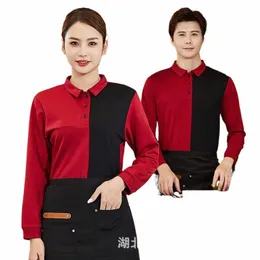 نادل الطعام Workwear LG-Sleeved T-Shirt T Baking Cake Dert Milk Tea Fast Offress