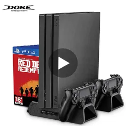 Stands Sony Play Station için Destek Kontrolü PlayStation PS 4 PS4 Pro Slim Stand Console Soğutma Fanı Soğutucu Aksesuarlar Denetleyicisi