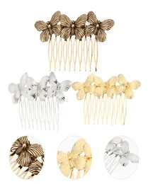 Hair Brushes 3Pcs Comb Vintage Alloy Pretty Headpiece Decoration Headdress Clip7041428