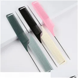 헤어 브러시 전체 20 50pcs 탄소 섬유 Finetooth Rat Tail Comb Metal Pin Antistatic Styling Beauty Tools2156704 드롭 배달 생산 Otlik