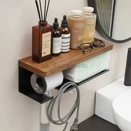 Hair Dryers Hair dryer storage rack bathroom no-punch shelf blower holder wall mount Hair Tools Styling Organizer floating shelf wall shelf 240329