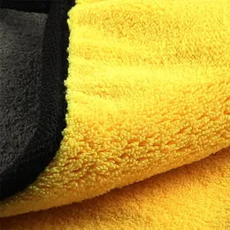 2024 Чистящее полотенце из микрофибры, утолщенная мягкая ткань для сушки, полотенца для мытья кузова автомобиля, двухслойные чистые тряпки 30/40/60 см