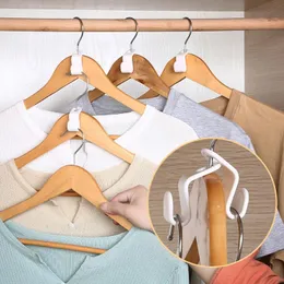 6PCS mini wieszak na ubrania do złącza szafy Haczyki kaskadowe plastikowe garderobę organizator rożna uchwyt na oszczędność przestrzeni
