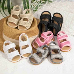 Sandalen KIDSUN Baby Sandalen Mädchen Jungen Säuglingsschuhe Sommer Weiche Sohle Anti-Rutsch-Gummi Garten Kleinkind Lauflernschuhe 0-18 Monate 240329