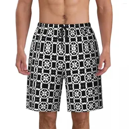 شورتات الرجال التجريدية الزهرة الهندسية K-Kates Board Summer S-Spades Classic Pants Male Sports Surf Quick Dry Beach Trunks