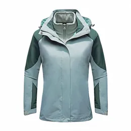 Inverno quente esqui hoodie conjunto à prova dwindproof água à prova de vento 3 em 1 jaqueta esqui snowboard vestuário vestuário senhoras velo capuz oversize parkas o643 #