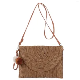 Bolsas de ombro femininas verão praia estilo celular bolsa pompom envelope bolsa carteira bolsa crossbody g3