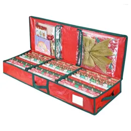 Sacos de armazenamento Recipiente de fita Caixa de embrulho de presente Durável Saco de papel de Natal com flexível para