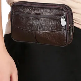 Midjespåsar Portable Crossbody Bag 2024 Men's Cell Telefon plånbok Multi dragkedja