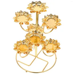 Kerzenhalter Ghee Lampenhalter Metall Candlestick Stand Lotus Rack Creative Temple Candleholder Das Geschenk