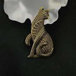 Atacado liga 18k banhado a ouro broche de gatinho fofo masculino feminino festivais festa joia presente