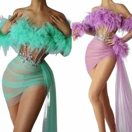 3 Colorls Rhinestes Dr Seksi Kutup Dans Mini Dr Kadınları Kutlamak Akşam Dres Festival Kıyafet Gogo Kostüm XS7393 C4CX#