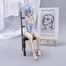 Pyjamas Rem Ram Seting Chair Decoration PVC Anime Figur Bil Ornament Auto Interiör Tillbehör Dekoration Födelsedagspresent